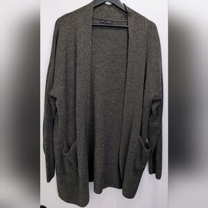 Banana Republic Factory Olive Green Long Open Cardigan So Cozy!